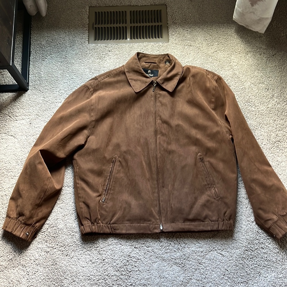 Gary Player Men’s brown suede bomber jacket